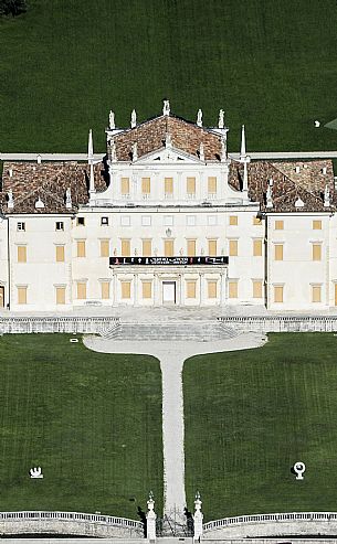 Aereal view of Villa Manin